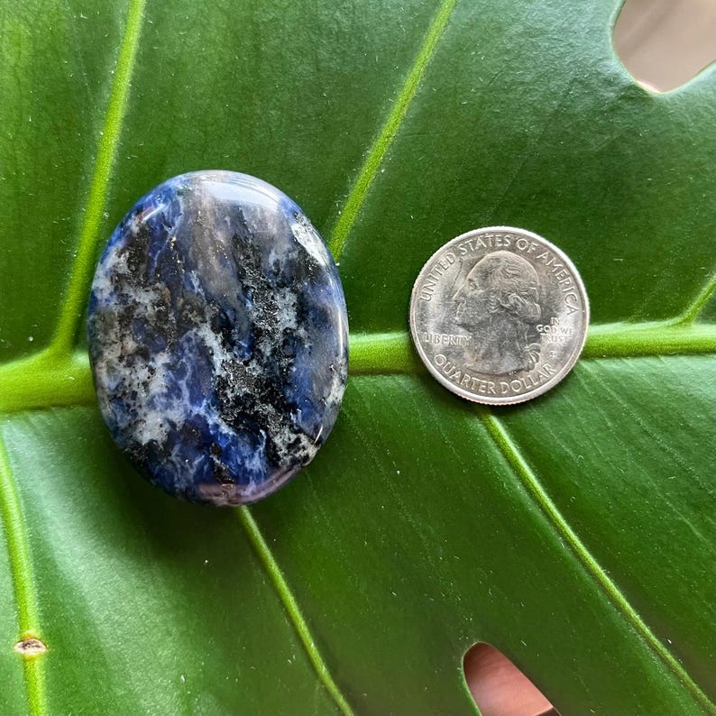 Polished Pocket Crystal Palm Stones, Multiple Different Varieties Available Lapis Lazuli