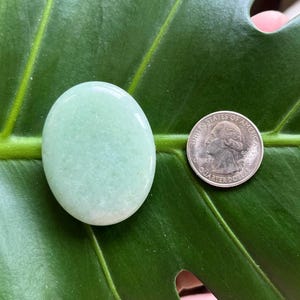Polished Pocket Crystal Palm Stones, Multiple Different Varieties Available Green Aventurine