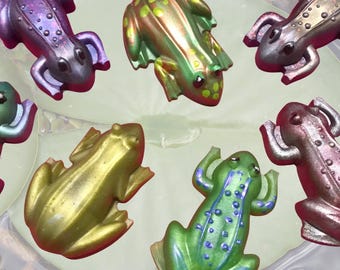Wizard Frog Figurine, Unique Handmade Witch Familiar Pocket Friend, Lucky Frog Epoxy Resin Art