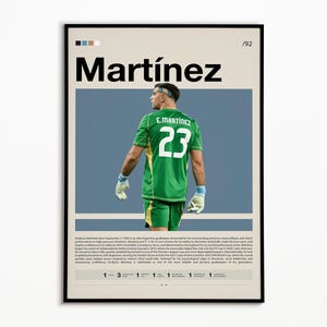 Emiliano Martinez Poster, Argentine Footballer, Soccer Gifts, Sports Poster, Football Player Poster, Soccer Wall Art, Sports Bedroom Posters