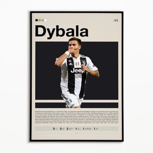 Paulo Dybala Poster, Juventus Poster, Sports Poster, Soccer Gifts, Football Poster, Sports Bedroom Posters, Soccer Wall Art