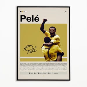 ペレのポスター、ブラジルのサッカー選手のポスター、サッカーギフト、スポーツポスター、フットボール選手のポスター、サッカーの壁アート、スポーツ寝室ポスター