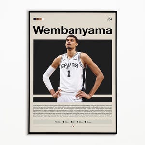 Victor Wembanyama Poster, San Antonio Spurs, NBA Poster, Sport Poster, moderne Sportkunst, NBA Draft, Basketball Geschenk, Sport Schlafzimmer Poster