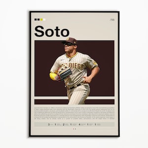 Juan Soto Poster, New York Yankees Poster, Baseball Prints, Sports Poster, Baseball Player Gift, Baseball Wall Art, Sports Bedroom Posters