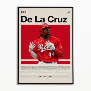 Elly De La Cruz Poster, Cincinnati Reds, Baseball Prints, Sports Poster, Baseball Player Gift, Baseball Wall Art, Sports Bedroom Posters