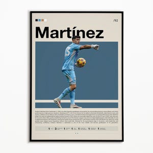 Emiliano Martinez Poster, Argentine Footballer, Soccer Gifts, Sports Poster, Football Player Poster, Soccer Wall Art, Sports Bedroom Posters