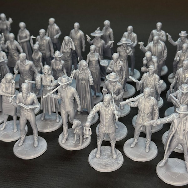 Figuritas de investigadores inspiradas en Lovecraft – Miniaturas de resina hechas a mano - Todos los investigadores (68 piezas)