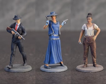 Miniaturas de Arkham Horror – Todos los investigadores (68 piezas) – Figuras de jugador pintadas a mano – Piezas de juego con temática de Lovecraft