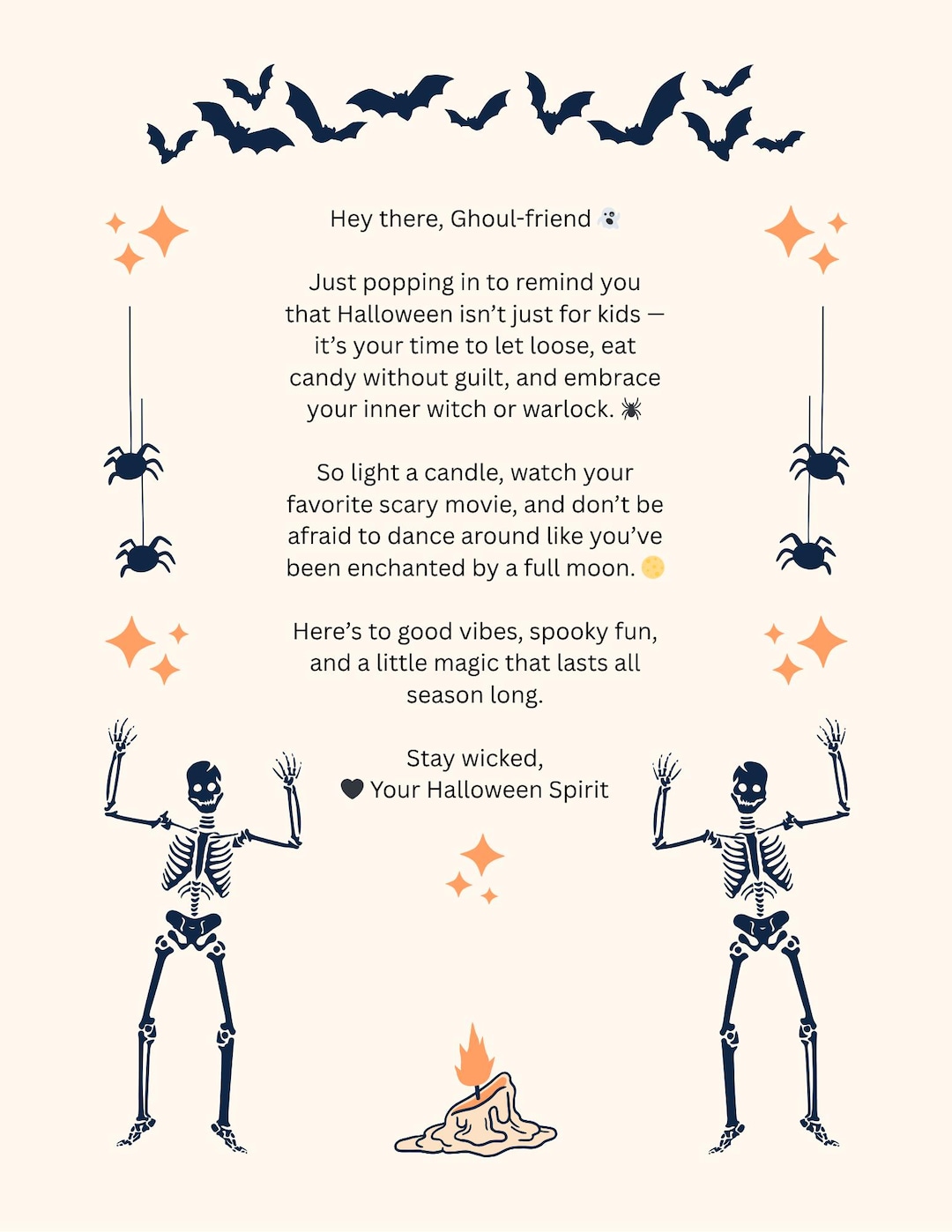 Important Note Spooky A Spooky Little Note Just for You - Etsy