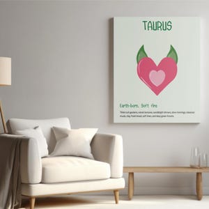 Taurus Zodiac Poster: Earth Sign Astrology Print Zodiac Decor (Digital Download)