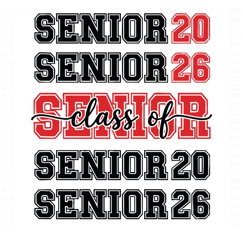 Senior Script Vector Senior 2026 SVG Bundle | Class of 2026 Shirt Design | Graduation Senior ...