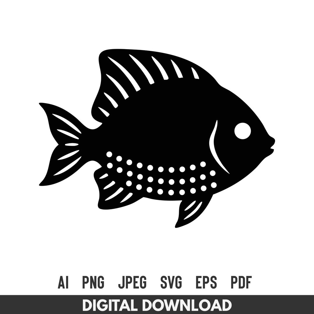 Fish SVG - Sea Animal Cut File for Cricut Silhouette - Etsy
