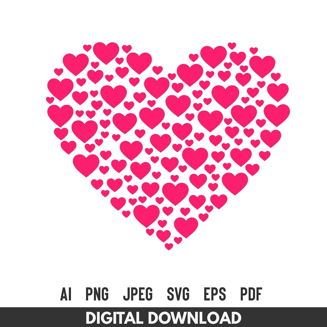 Valentine Heart SVG Love Cut File for Cricut Silhouette Shirt Design - Etsy
