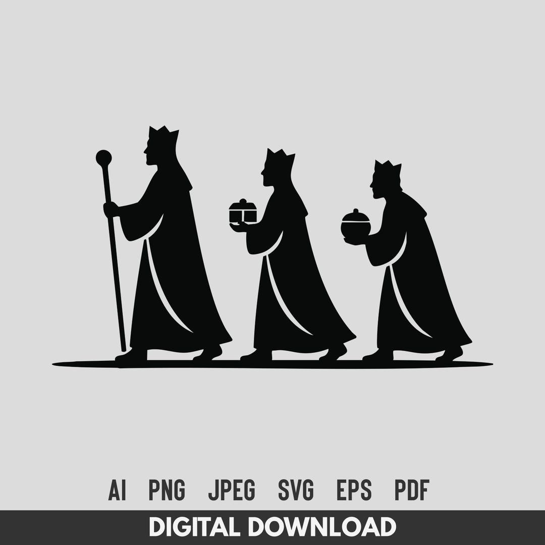 Three Wise Men SVG | Christmas Nativity Scene Cut File | Star of ...