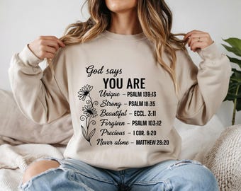 God Says You Are SVG, Christian Affirmations SVG, Bible Verse SVG, Inspirational Faith Cut File, Religious Shirt Design, Sublimation Png 01