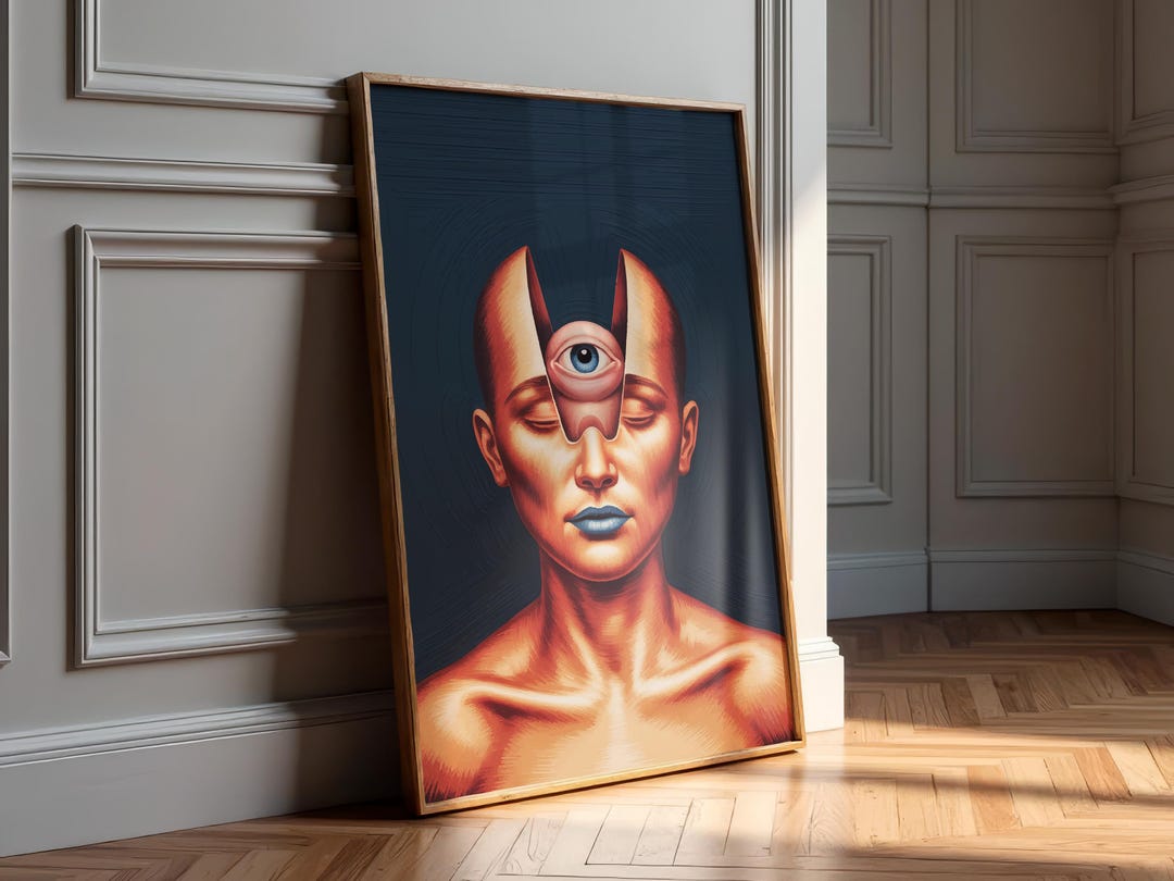 Third Eye Surreal Art Print – Psychedelic Mind Illustration Wall Art ...