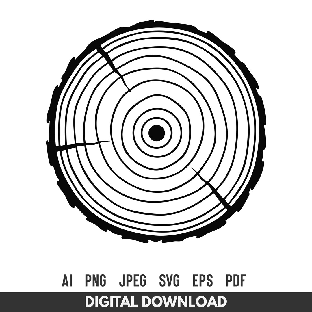 Tree Rings SVG Cut File | Design for Cricut & Silhouette - Etsy
