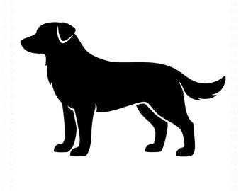 ゴールデンレトリバーのシルエットベクターアート：犬の顔SVG