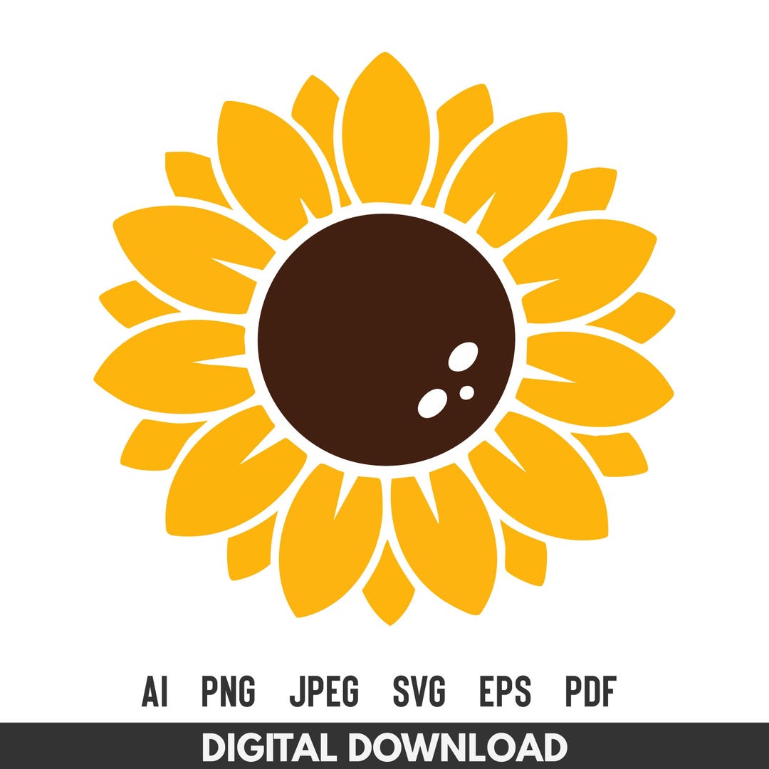 Distressed Sunflower SVG – Rustic Cut File for Cricut Silhouette - Etsy
