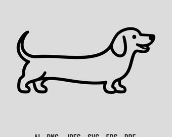 Dachshund SVG Cute Wiener Dog Cut File for Cricut and Silhouette
