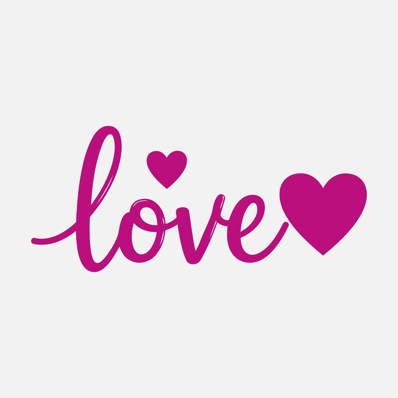 Love Heart SVG Cut File for Cricut Silhouette – Valentine Shirt Design ...