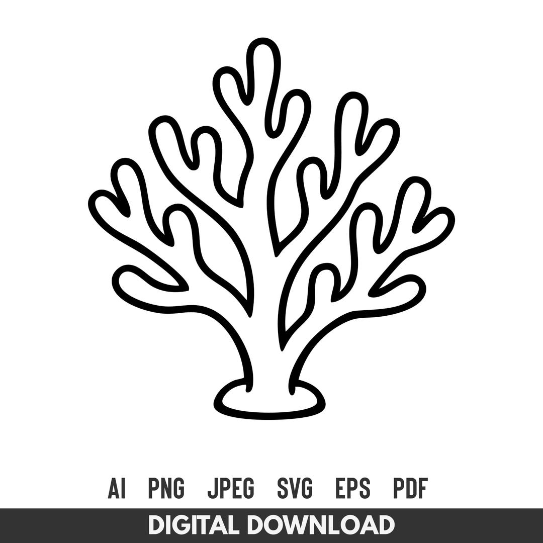 Ocean Coral SVG Cut File for Cricut and Silhouette - Etsy