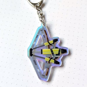Tri-Stringer Shiny Holo Acrylic Keychain - Splatoon 3 Weapon Foil Keyrings