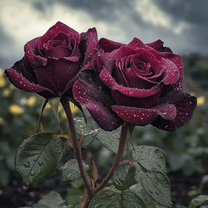 Black Baccara Rose Seeds | Deep Velvet Red-Black Blooms for Gothic Gardens & Unique Bouquets | Rare Rose