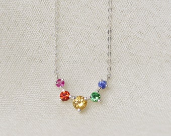 Rainbow Sapphire Artemis Necklace