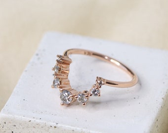 Salt and Pepper Diamond Luxe Artemis Crown Ring