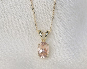 7x5 Oval Oregon Sunstone Pendant Necklace