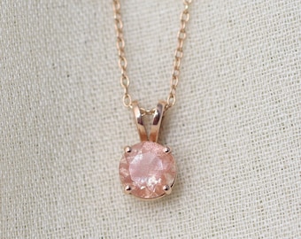 6mm Oregon Sunstone Pendant Necklace