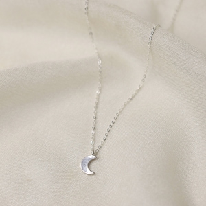 Crescent Moon Necklace, Sterling Silver Crescent Moon Necklace, Moon Necklace, Moon Charm Necklace, Half Moon Necklace, Silver Moon Necklace