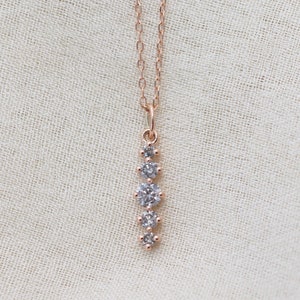 Artemis Pendant Necklace with Salt and Pepper Diamonds, Grey Diamond Necklace, April Birthstone Pendant, Fine Jewelry, Ethically Mined