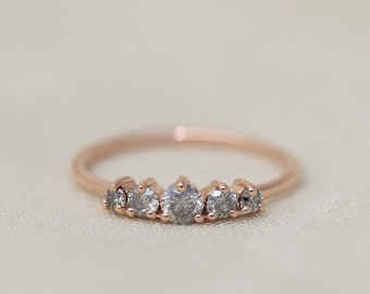 Artemis Ring with Grey Diamonds