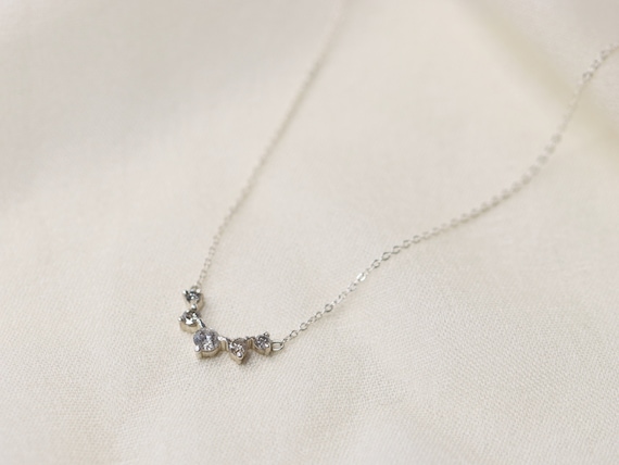 Artemis Necklace in Salt and Pepper Diamonds, Grey Diamond Necklace, Delicate Necklace, Ethical Diamond Jewelry, Conflict Free Diamonds
