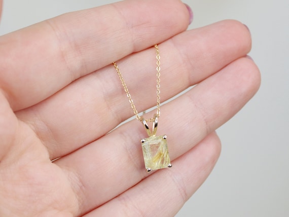 Golden, Rutilated, and Smoky Quartz Necklace Gold-plated Sterling Silver Golden, Rutilated, and Smoky Quartz Necklace Gold-plated Sterling Silver