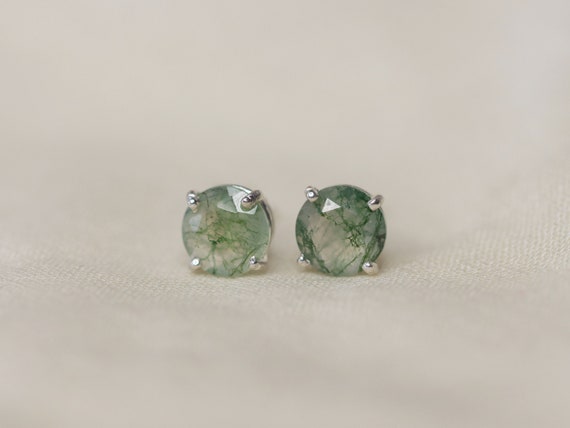 Agate stud earrings deals