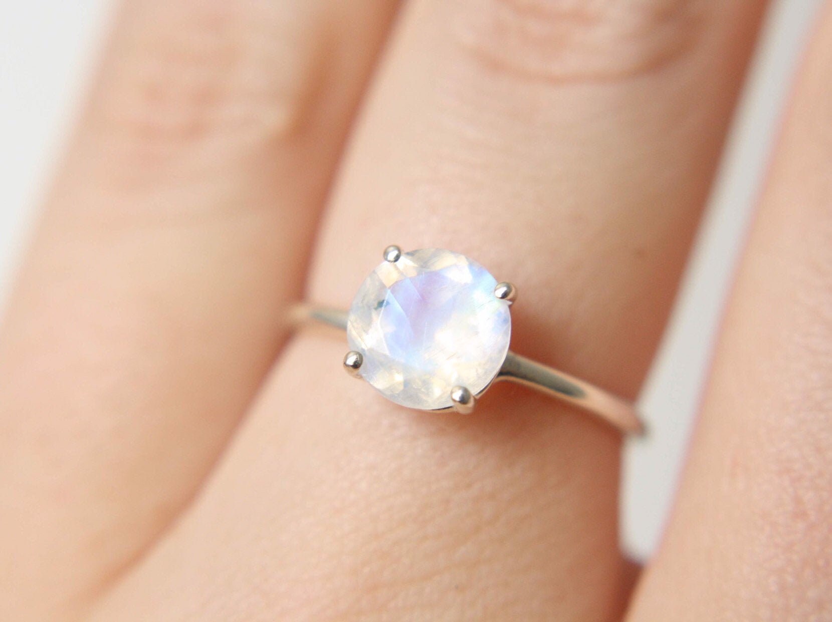 Round moonstone ring clearance