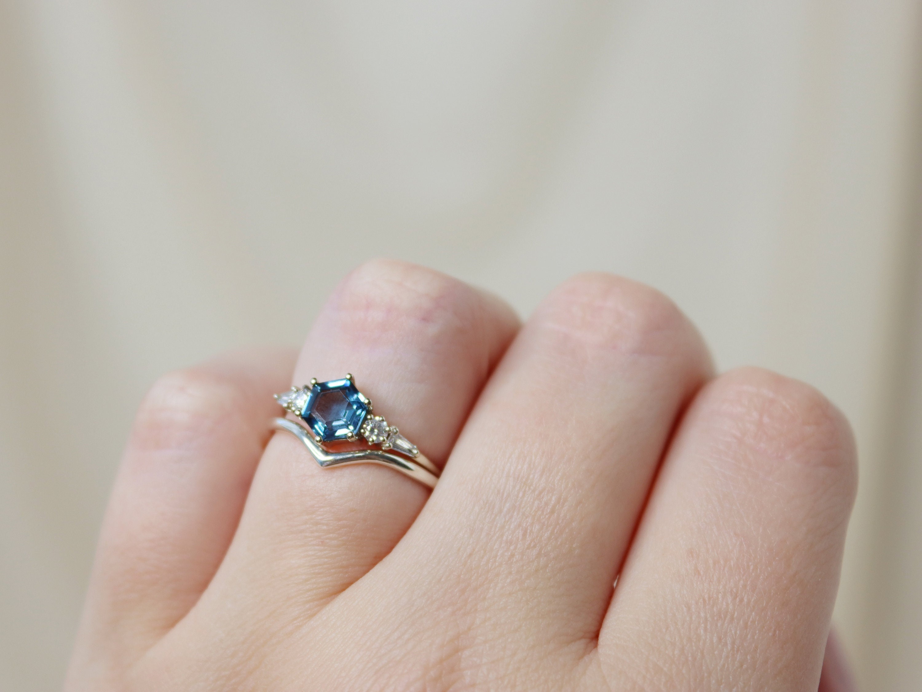 Blue topaz bridal clearance set