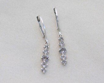 Artemis Earrings with Tourmalinated Quartz, Rutilated Quartz Dangle Earrings, Drop Earrings, Rutile Quartz, Sterling Silver, 14k Solid Gold