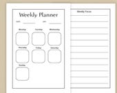 Weekly Planner Monday Start Two Page Printable Minimal Weekly Planning A4