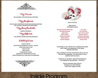quinceanera program etsy
