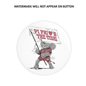 Alabama - Game Day Ready Roll Tide Button/Pin, Gameday Pin Button,Custom College Football Pin, Tailgating Accessories, Sports Fan Gift