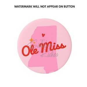 Ole Miss Game Day Buttons | Gameday Pins | College Football | Tailgate Pins | Rebels Gameday Pinback Buttons | University of Mississippi