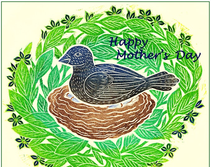 Nesting Mother/'s Day 5 x 7 Hand Made Blank Card