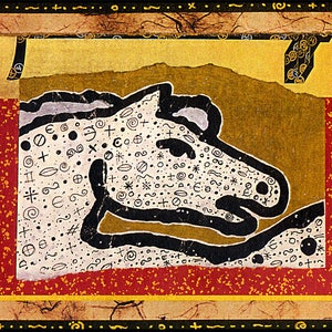 Epona Handmade Archival 5 x 7 Blank Greeting Card. DESIGN NO. 52