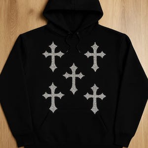 Chrome Hearts Cross Hoodie - Etsy