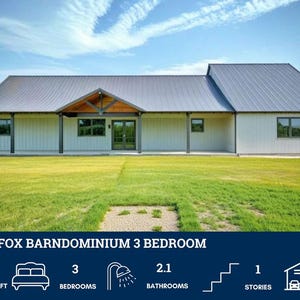 PL-61313-F Fox Barndominium House Plan