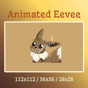 Animiertes Evoli Mund offen geschlossen Twitch Emote